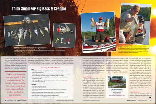 Spread three of Think Small For Big Bass & Crappie feature