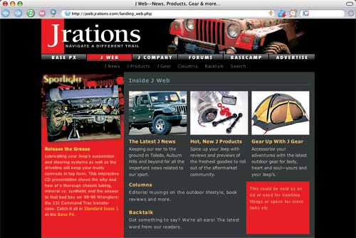 J Rations Section Web Page