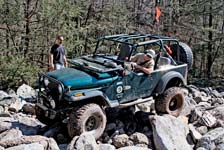 Jeep on the rocks